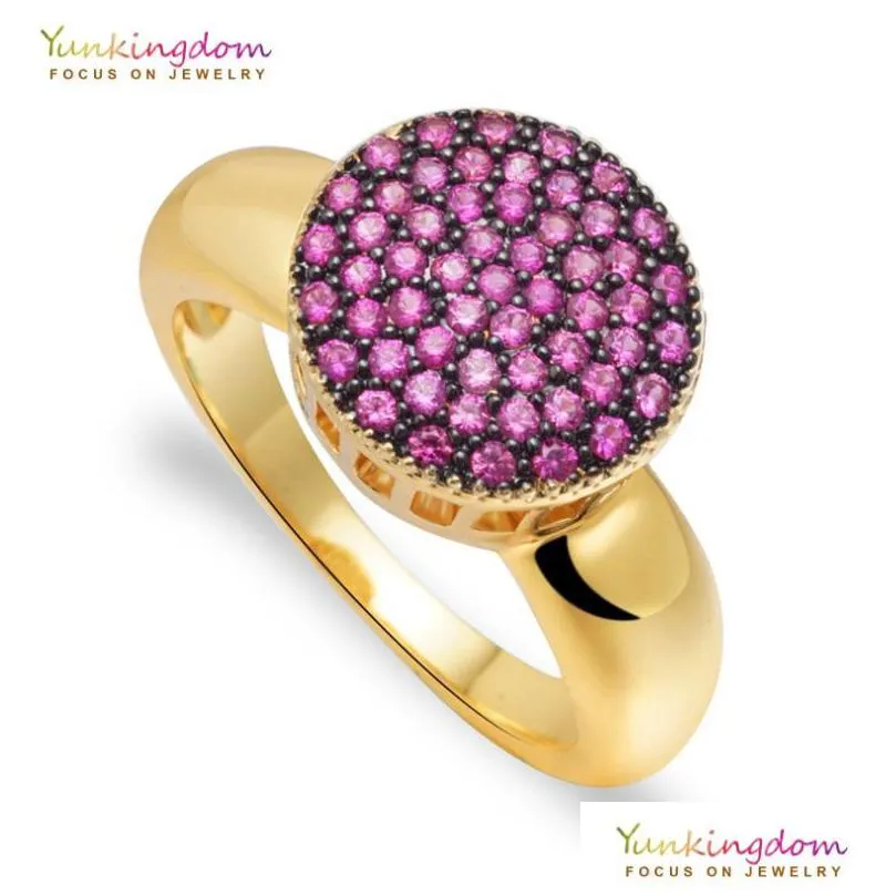 cluster rings yunkingdom fashion brand zirconia crystals for women original wedding jewelry