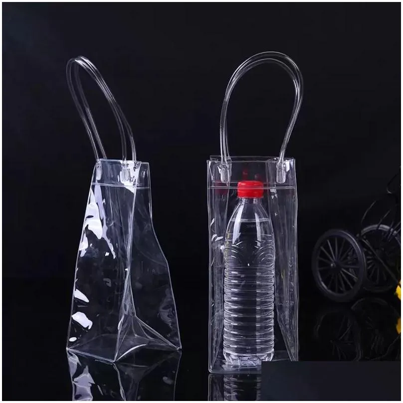 clear plastic ice wine bag single wine bottle bag food container drinking storage kitchen accessories