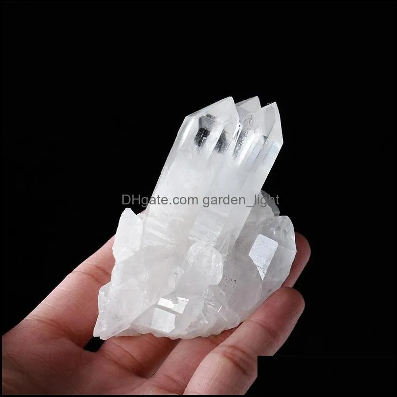 natural white crystal cluster arts original stone energy column degaussing home office original ecological ornaments
