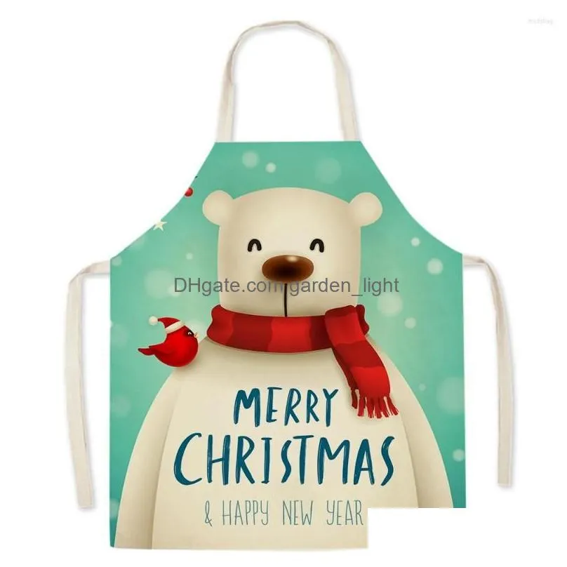 christmas decorations 2022 apron santa claus merry for home kitchen year decor ornaments navidad xmas gifts