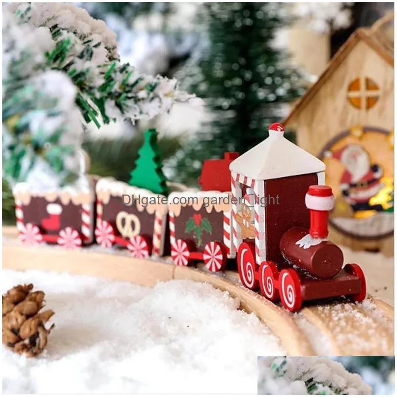 christmas decorations wooden train ornament for home xmas tree holiday party decoration kid toys gift year navidadchristmas