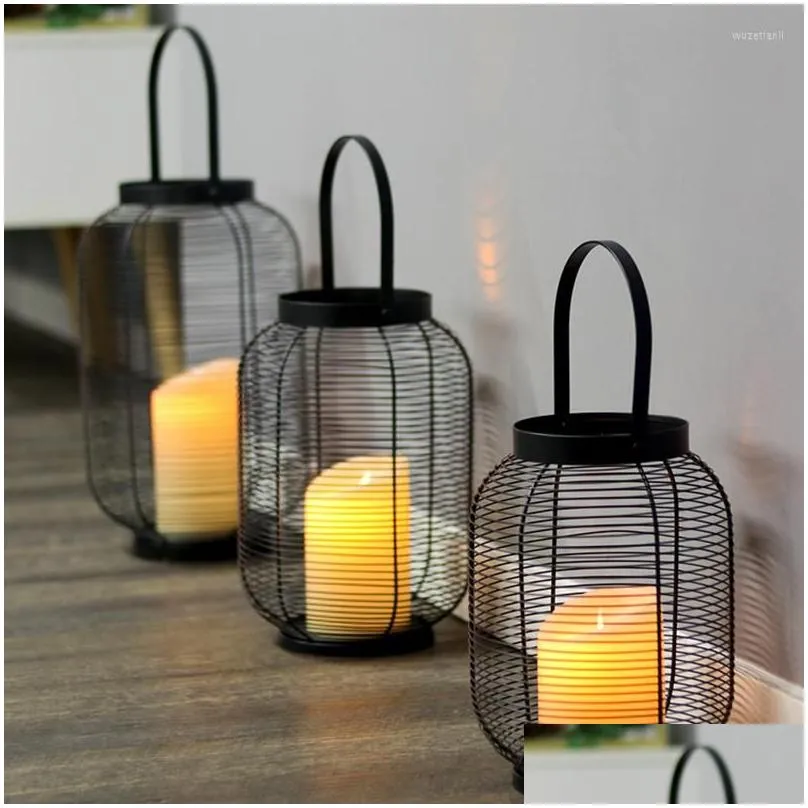 candle holders garden hanging lamp nordic style lantern holder unique aesthetic black velas decorativas home decoration