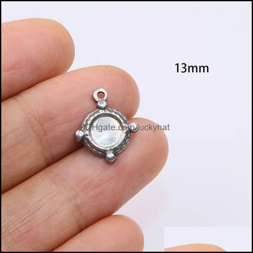 charms 5pcs 15mm wholesell casting stainless steel eye coin pendant diy necklace earrings bracelets unfading colorlesscharms