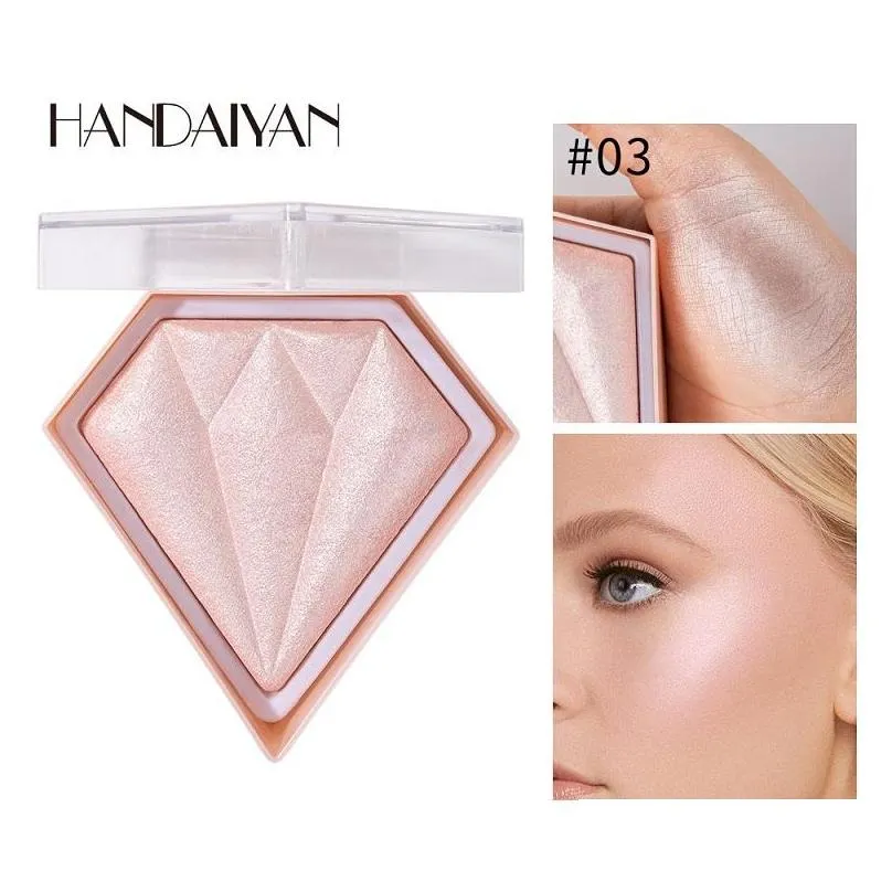 handaiyan 5 color highlighter palette makeup face contour powder bronzer make up blusher professional brighten palette cosmetics