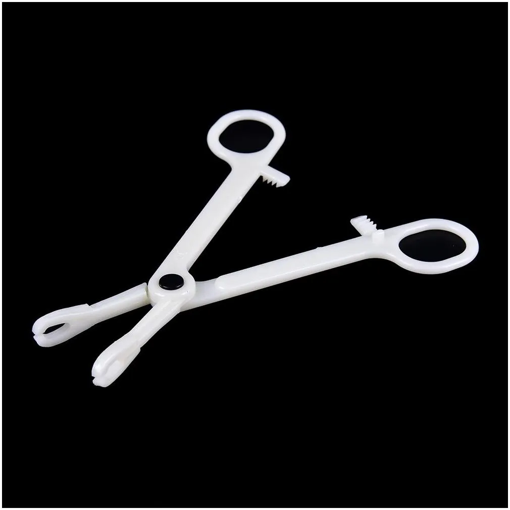 professional plastic round open clamp disposable body piercing plier body ear lip navel nose tongue piercing forcep tool