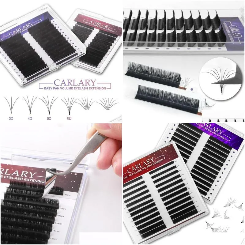 false eyelashes muselash easy fan lashes individual extension fast fanning label volume mega lash extentions