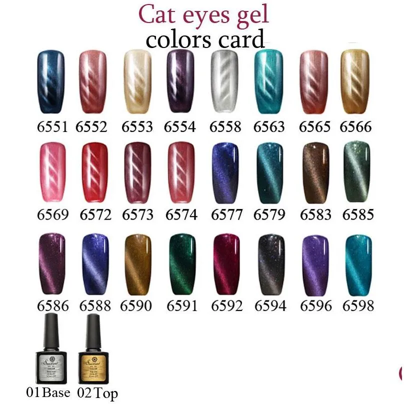 wholesale saviland 1pcs cat eye nail gel magnet uv gel polish long lasting 10ml uv/led 24 colors 3d magnetic gel nail primer