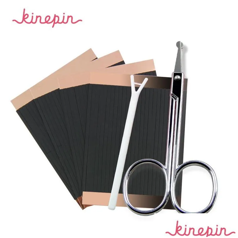 kinepin 208pcs magic makeup eye sticker invisible double sided eyelid tape stickers stretch eyes adhesive fiber strips tools
