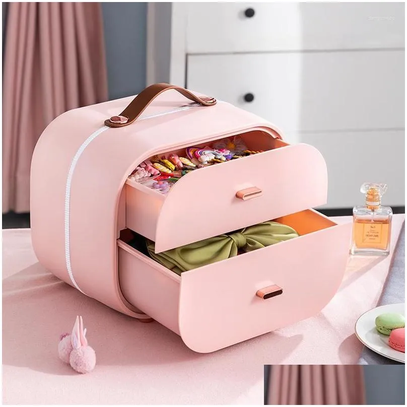 storage boxes plastic desktop drawer type organizer multilayer jewelry box bedroom cosmetics earrings ring home