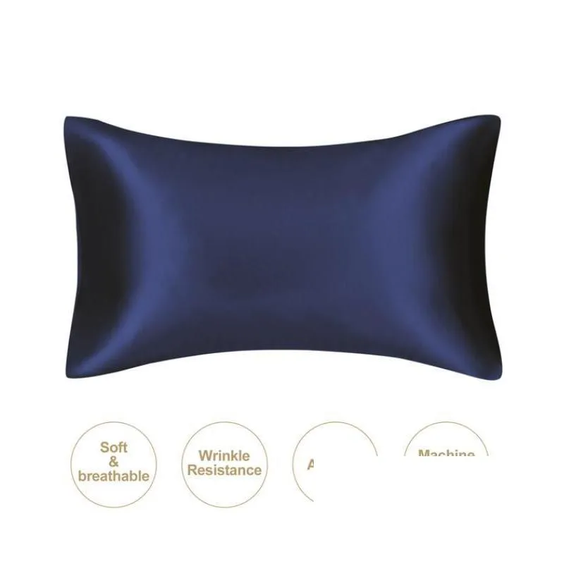 100 pure silk pillowcase real silk pillowcase natural silk pillowcase mulberry case standard queen king multicolor drop 