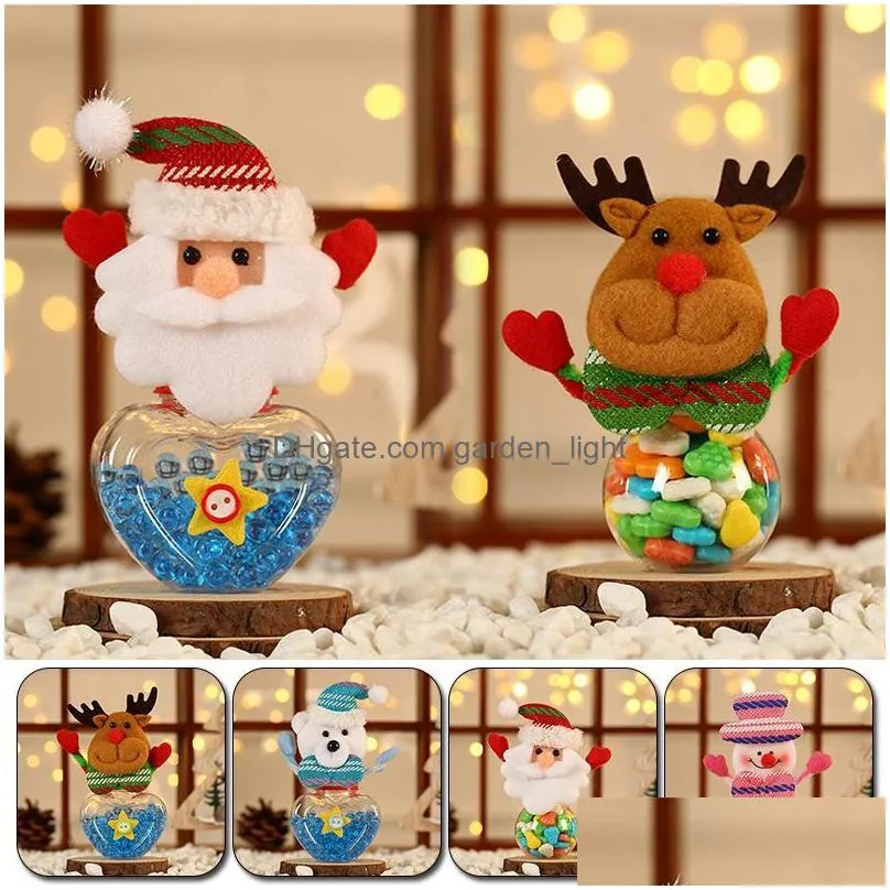 christmas decorations candy jar round heart shaped storage bottle merry decor bag boxes year xmas child giftschristmas