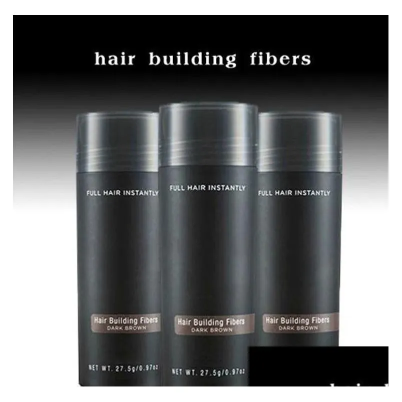 drop top hair building fibers 27.5g hair thinning concealer instant keratin powder black spray applicator pikk