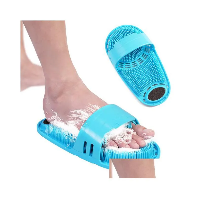 silicone clean foot brush shower bathroom foot wash exfoliating massage slipper foots bath remove dead skin brushs 1 inventory