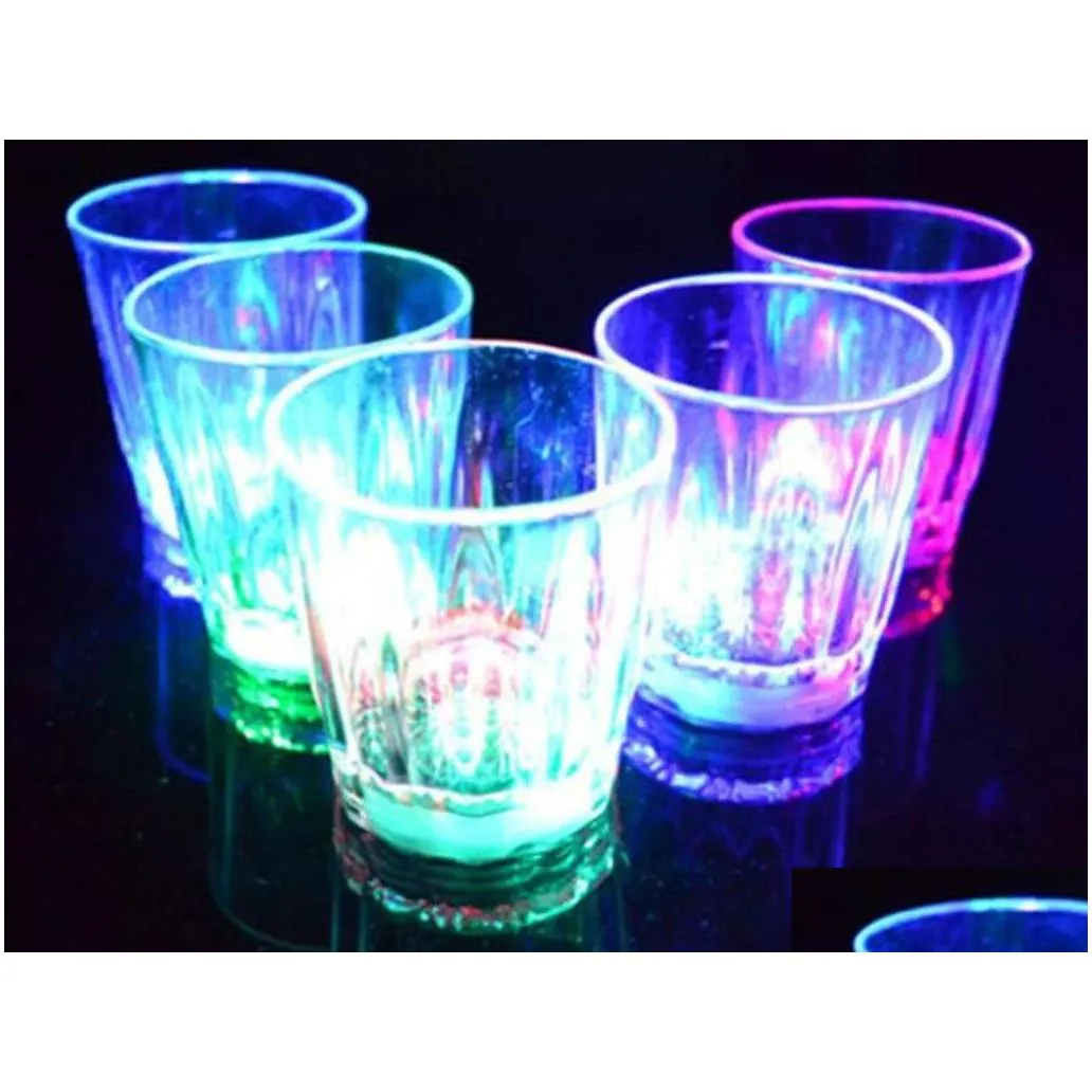 led flashing glowing cup water liquid activated lightup wine beer glass mug luminous party bar drink christmas party decoration