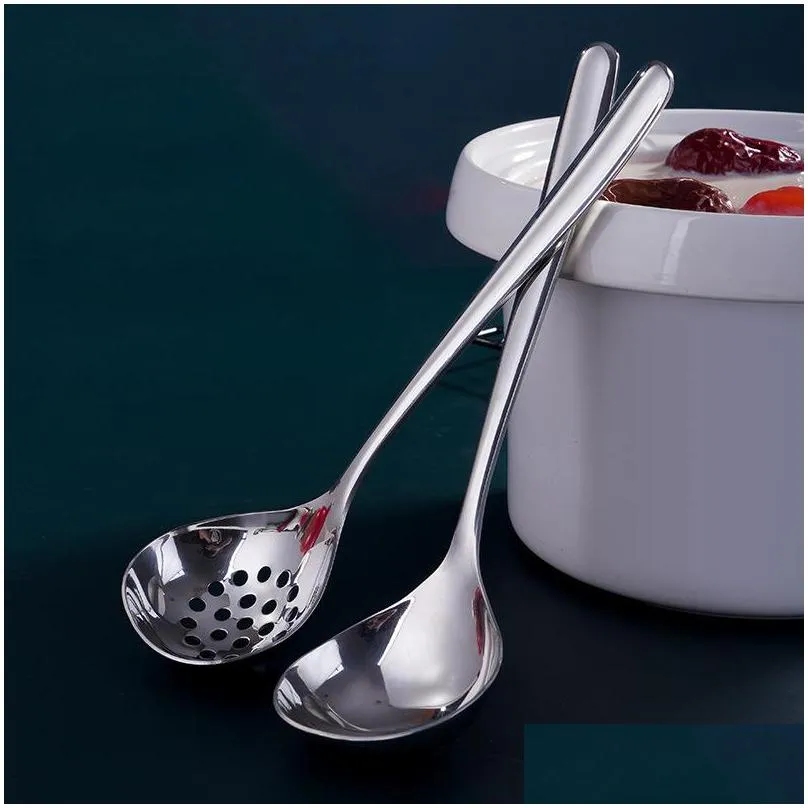 stainless steel spoon public single kitchen pot filter spoons high quality stainless steels kitchenware set