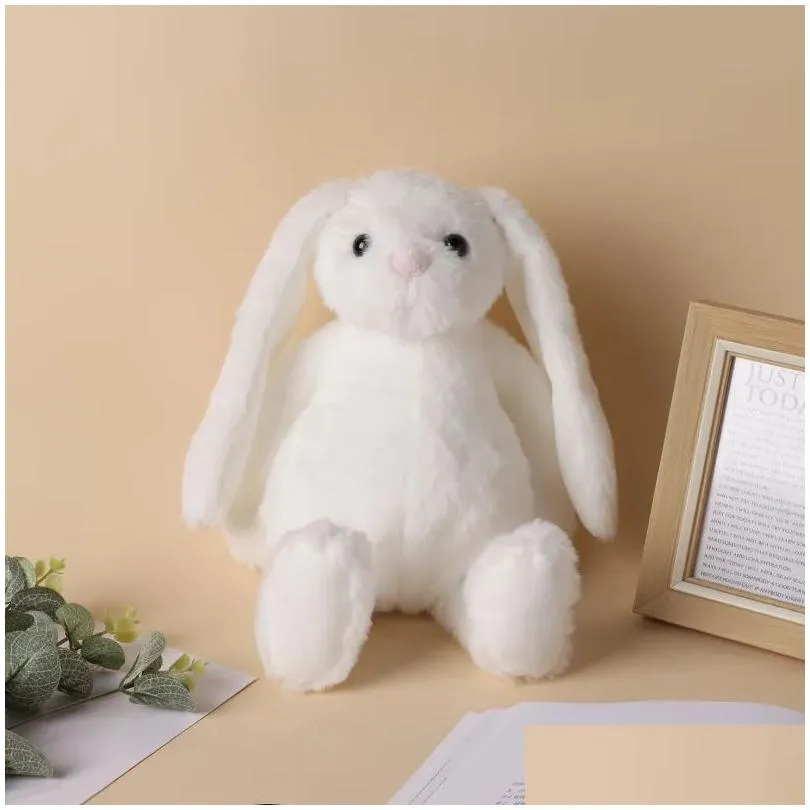 sublimation easter bunny plush long ears bunnies doll with dots 30cm pink grey blue white rabbite dolls for childrend cute soft plush