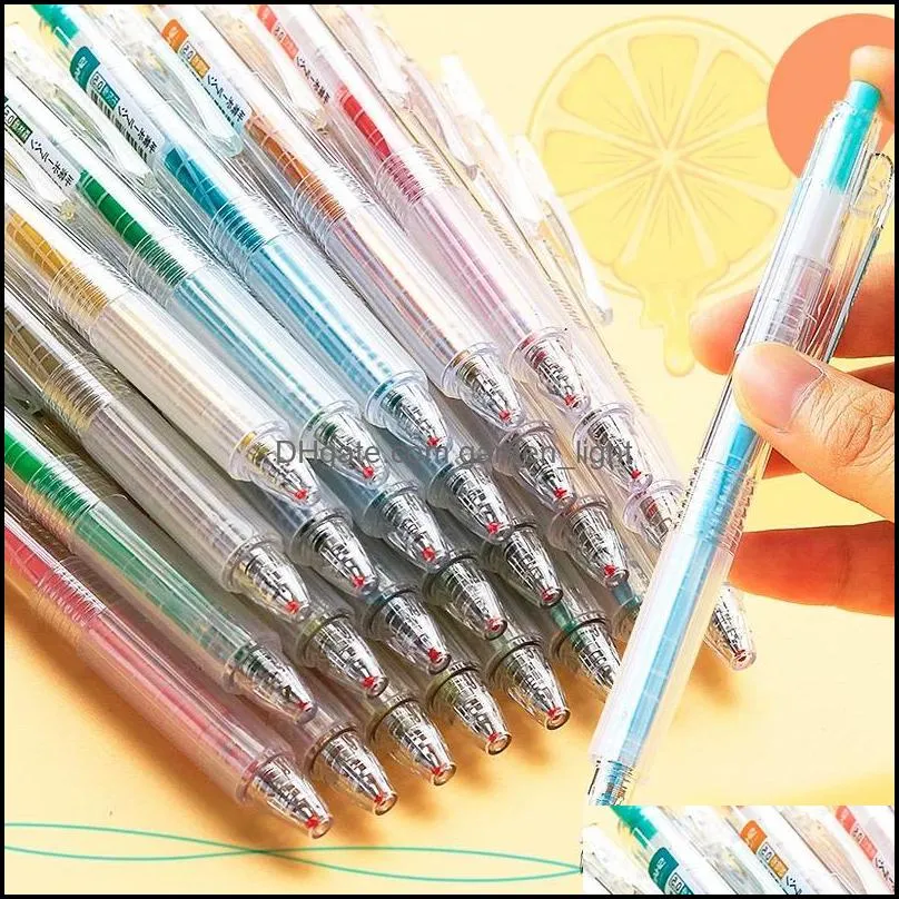 9 colors/set vintage morandi gel pen creative diy diary journal drawing graffiti pen kawaii office stationery school supplies1