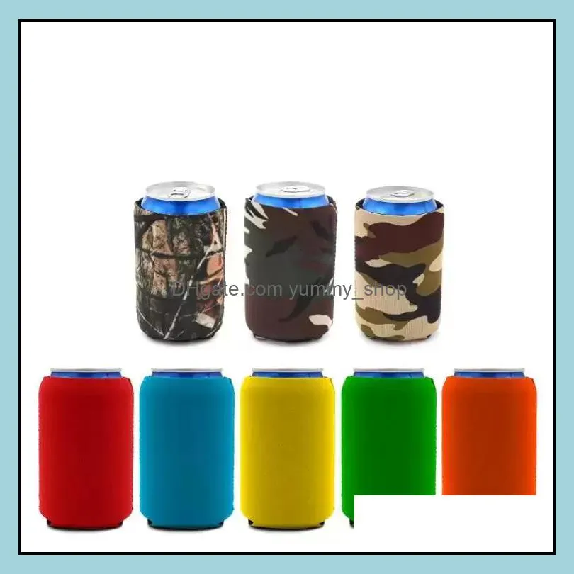 solid color drink beer cup cover neoprene beer can cooler insulators neoprene beverage beer coolers koozies bottles sleeve