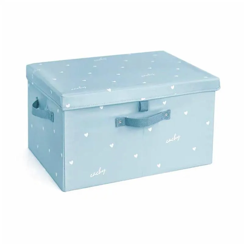 storage boxes bins clothes quilt box with lids large capacity fabric folding cloth organizer closet book toys blanket