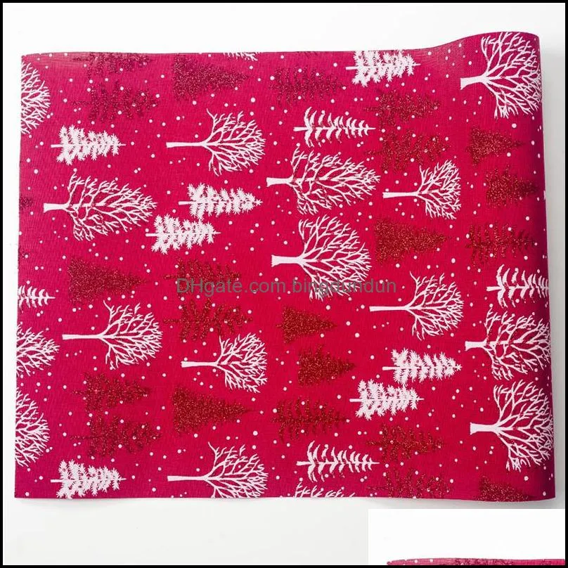 christmas table flag christmas polyester snowflake holly printed table runner 270x30 cm xmas party table decoration