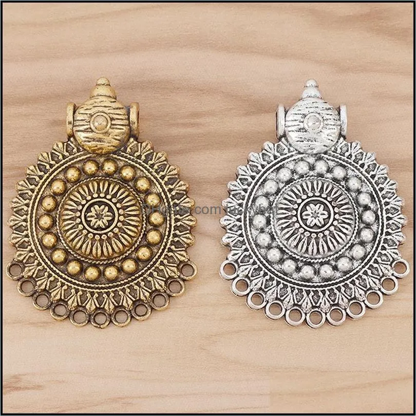 pendant necklaces pieces tibetan silver/gold large tribal boho multi strand connector charms pendants for necklace jewelry making