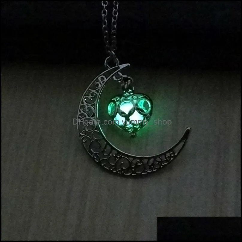 glowing in the dark pendant necklaces choker necklace collares jewelry