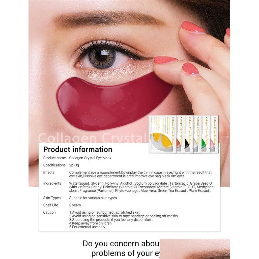 drop lanbena 24k gold eye mask collagen eyees anti dark circle puffiness eye bag moisturizing skin care