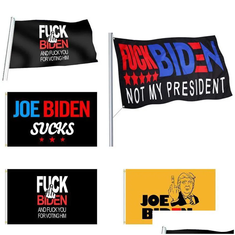 in stock 9 styles biden flag 90x150cm biden is not my president banner printed biden harris polyester flag banner