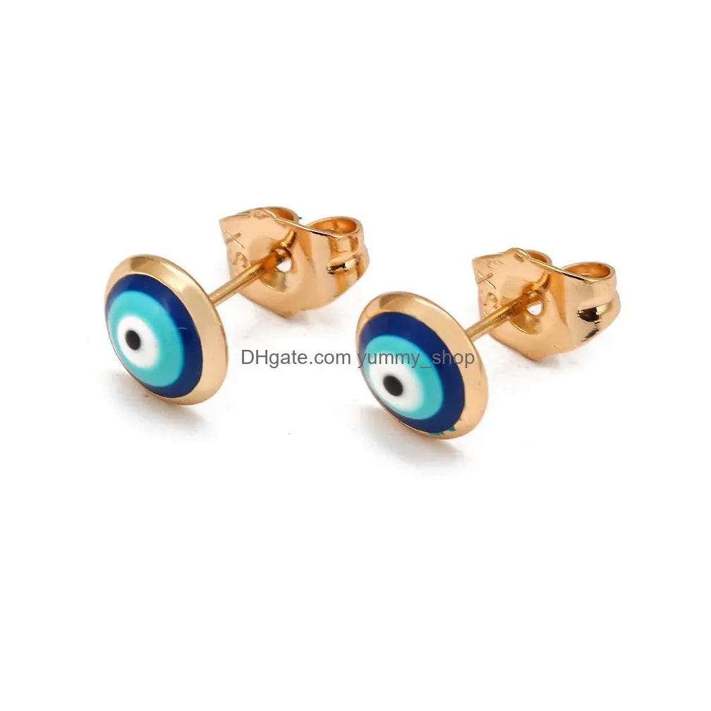 fashion jewelry evil eye stud earrings blue eyes earring