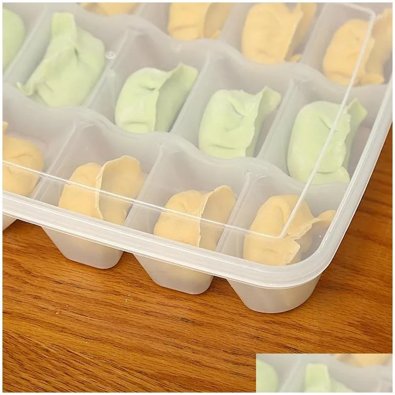 storage bottles 1pc single layer dumpling boxes tray food container box for keep  refrigerator organization