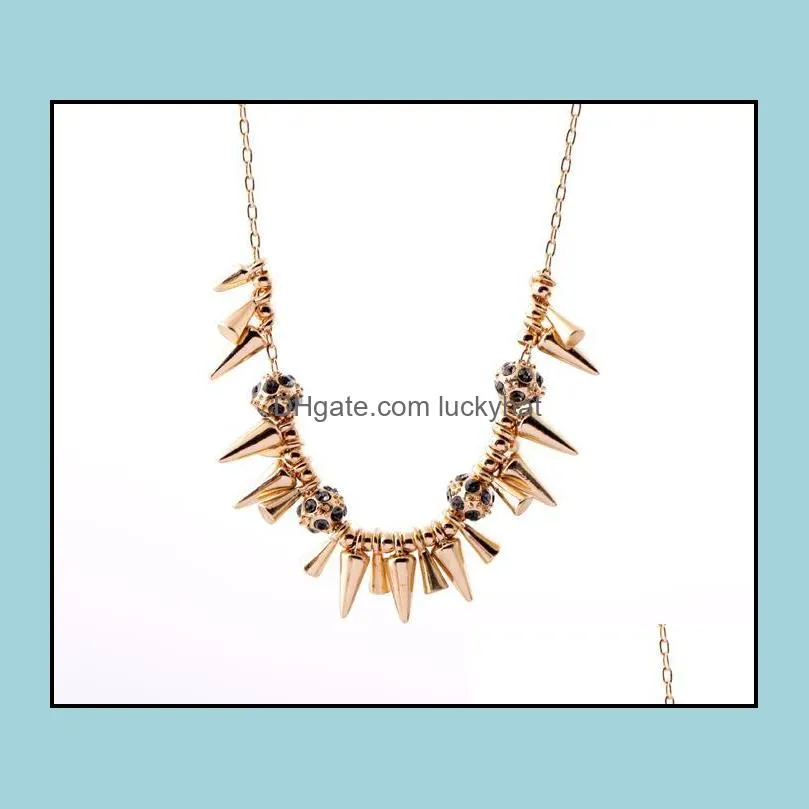 pendant necklaces mopai vintage punk style rivet for women brand design fashion jewelry gold silver color alloy charm necklace