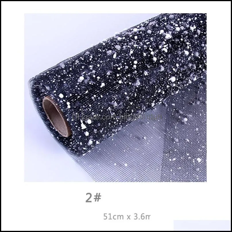 50cmx4 yard snow dot gauze flower wrapping paper wedding birthday party decoration florist supplies scrapbook materials 252 n2