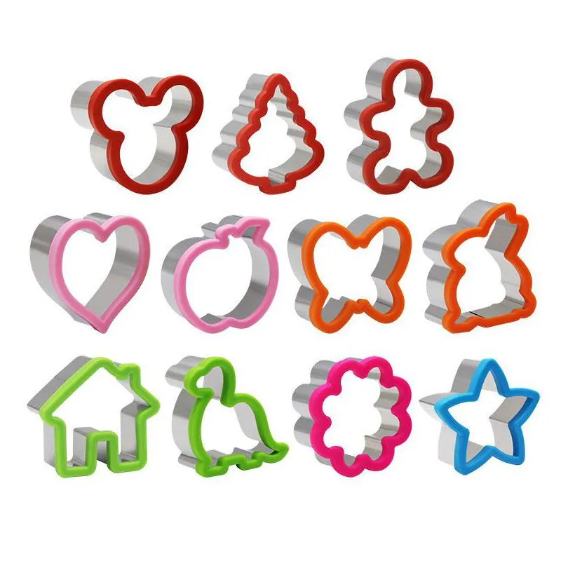 sandwich cutter set for kids easter animal dinosaur stainless steel bread mould metal forms cookie cutters biscuit mold tools