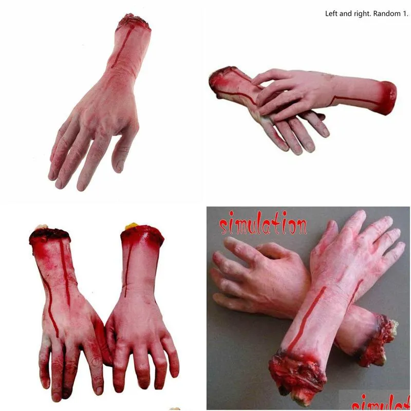 christmas decorations bloody horror scary halloween prop fake severed life size arm hand house 2223cm
