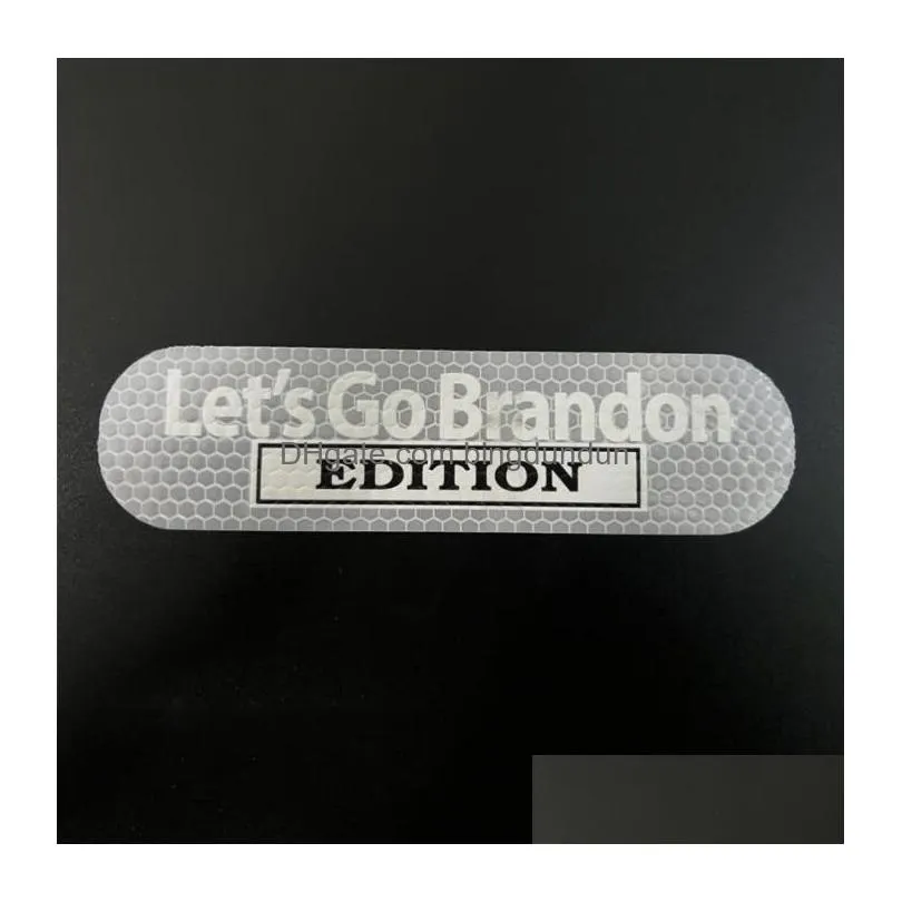 lets go brandon car edition decoration body sticker cars tail reflective stickers inventory wholesale