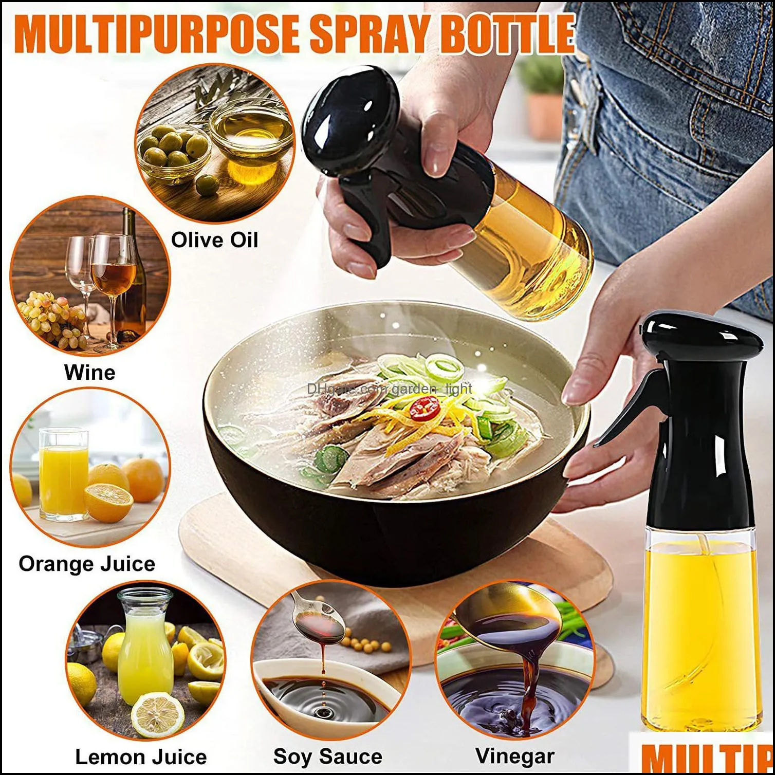 multifunction leakproof 200ml food grade oil spray bottle kitchen olive oil fine mist sprayer for cooking bbq