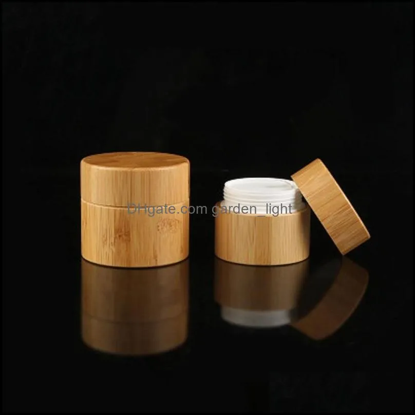 allinclusive bamboo cosmetic cream bottles with white inner pp jars used for face hand body cream 10ml100ml