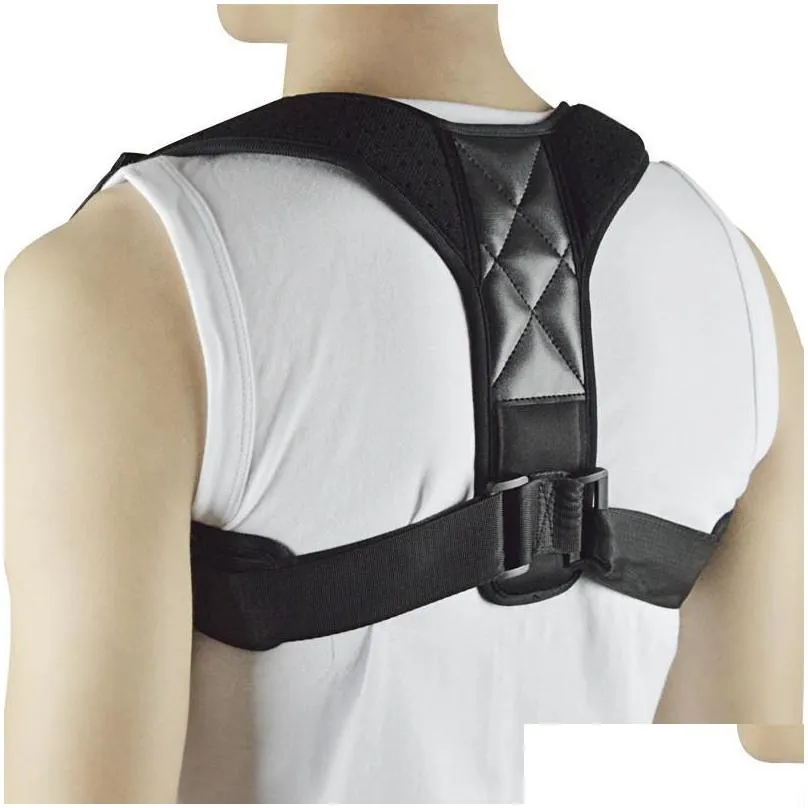  posture corrector clavicle spine back shoulder lumbar brace support belt posture correction prevents slouching