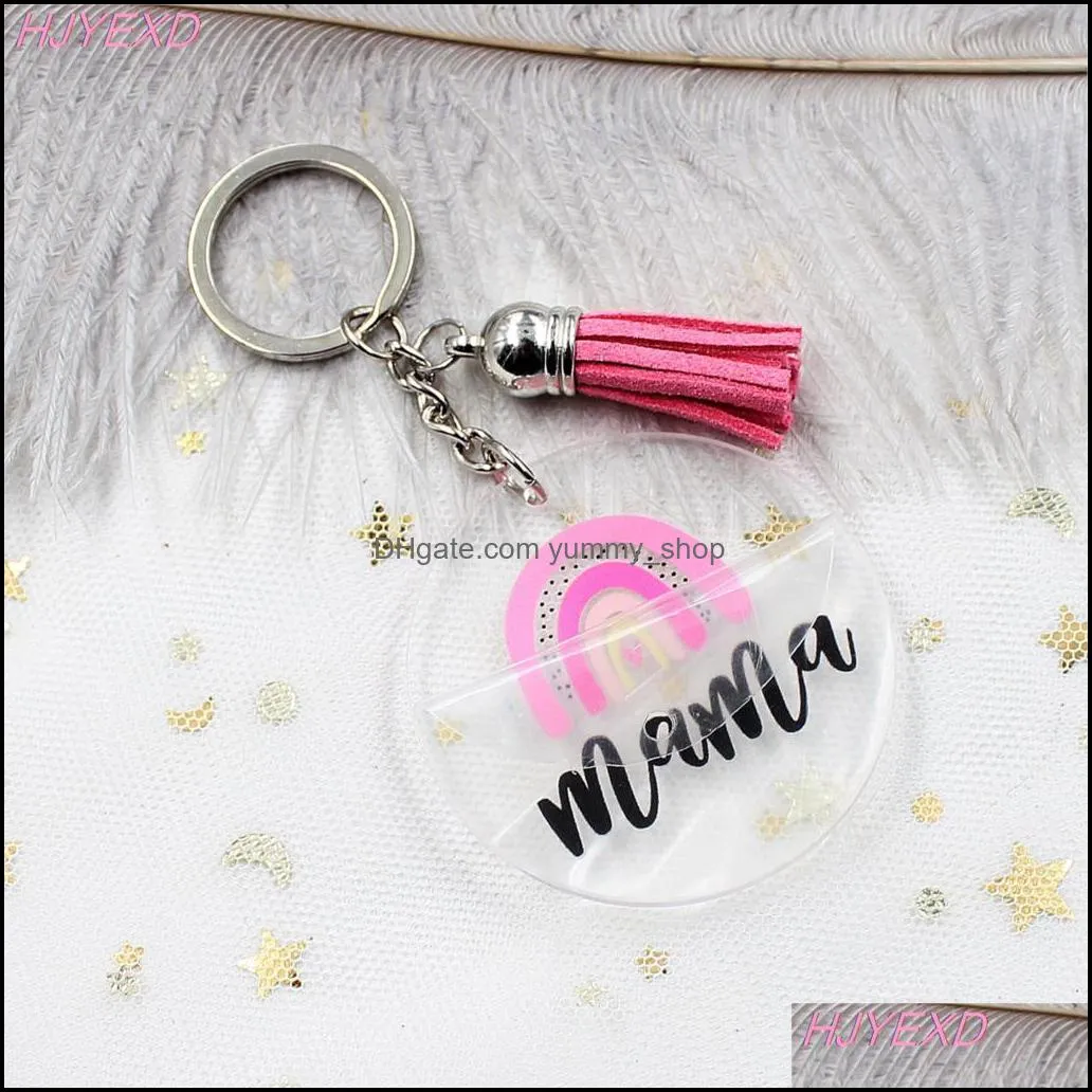 mama key chain party favor womens gift battery flash acrylic key chain