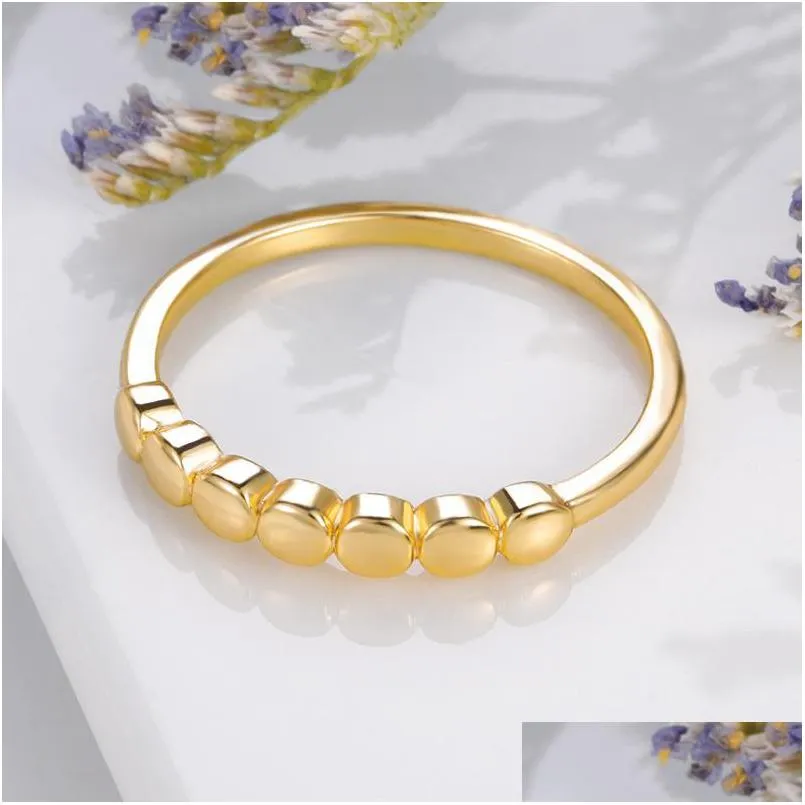 cluster rings fashion geometric round bead ring for women stainless steel irregular accessories exquisite jewelry drop wholesale