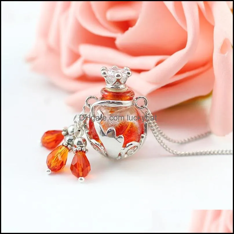 murano glass perfume ball necklace handmade fragrance vial jewelry perfumes gift for women chokers