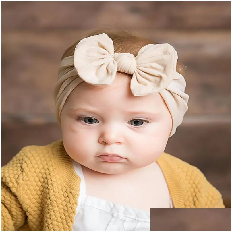 dhs baby headbands bohemia nylon super soft bowknot headband 21 colors for baby girls infant bow headwraps toddler