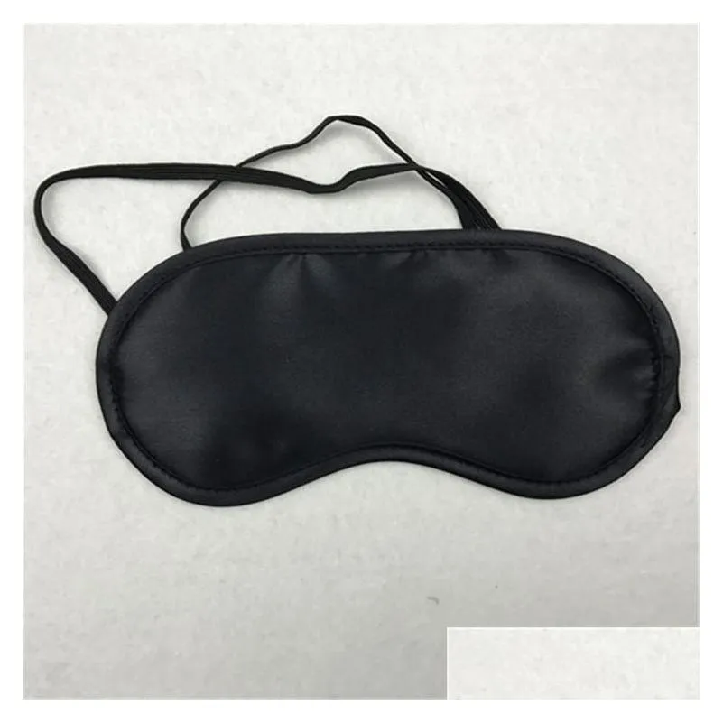  black eye mask shade nap cover blindfold mask for sleeping travel soft polyester masks