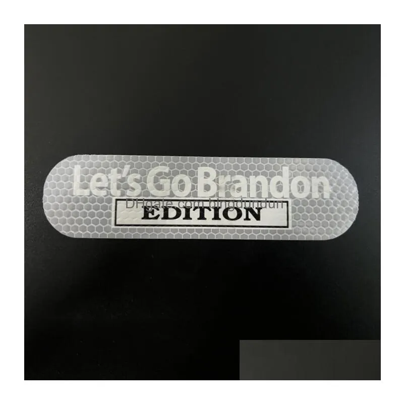 lets go brandon car edition decoration body sticker cars tail reflective stickers inventory wholesale