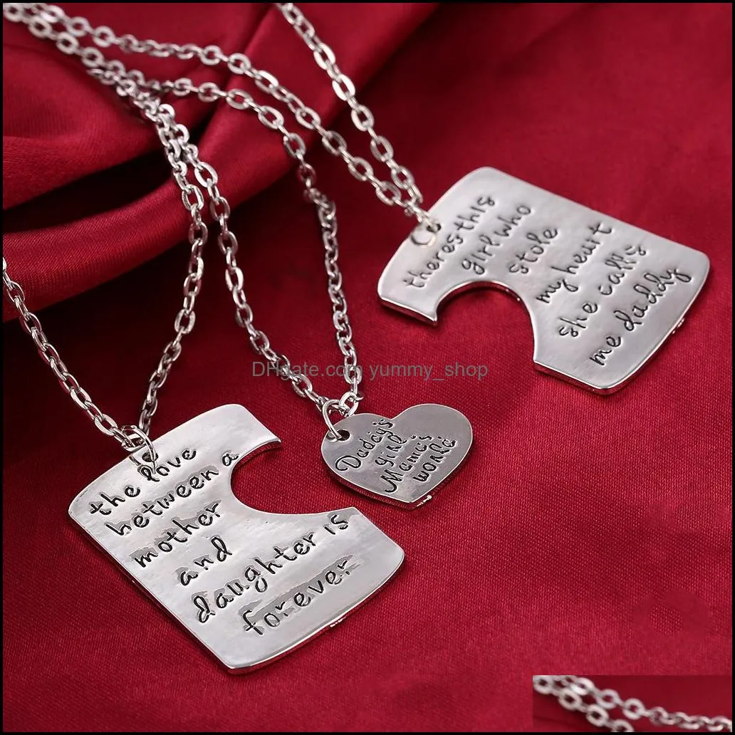 family necklace love between mother necklace for daddys son mommy daddy forever pendant necklace