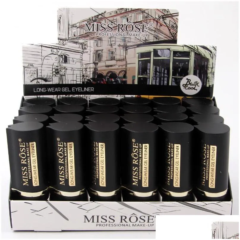 drop miss rose professional eyeliner cream long wear gel eyeliner pen matte natural quick dry liner make up