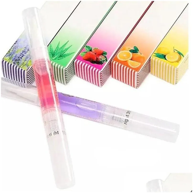 drop cuticle revitalizer oil fruits nail art treatment manicure soften pen tool nail cuticle oil for nail tips makeup tools