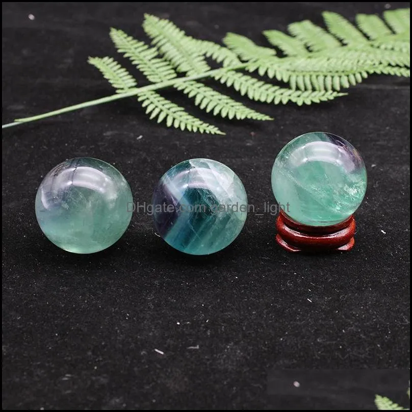 natural colorful fluorite crystal ball arts ornament chakra healing reiki quartz family decoration crafts