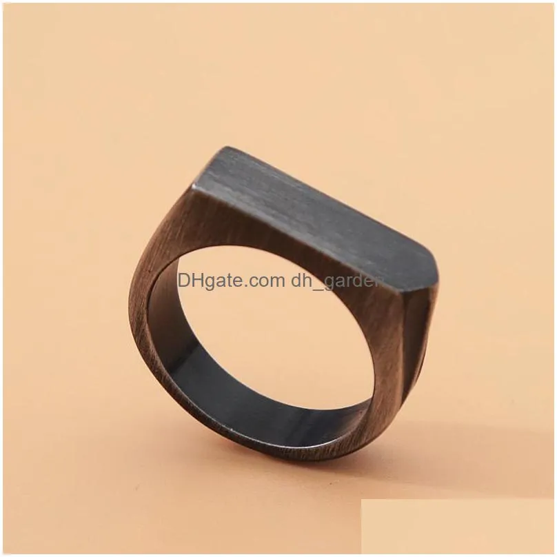 cluster rings korean version men women simple ring jewelry punk hip hop stainless steel mens fashion gift wholesale size 713