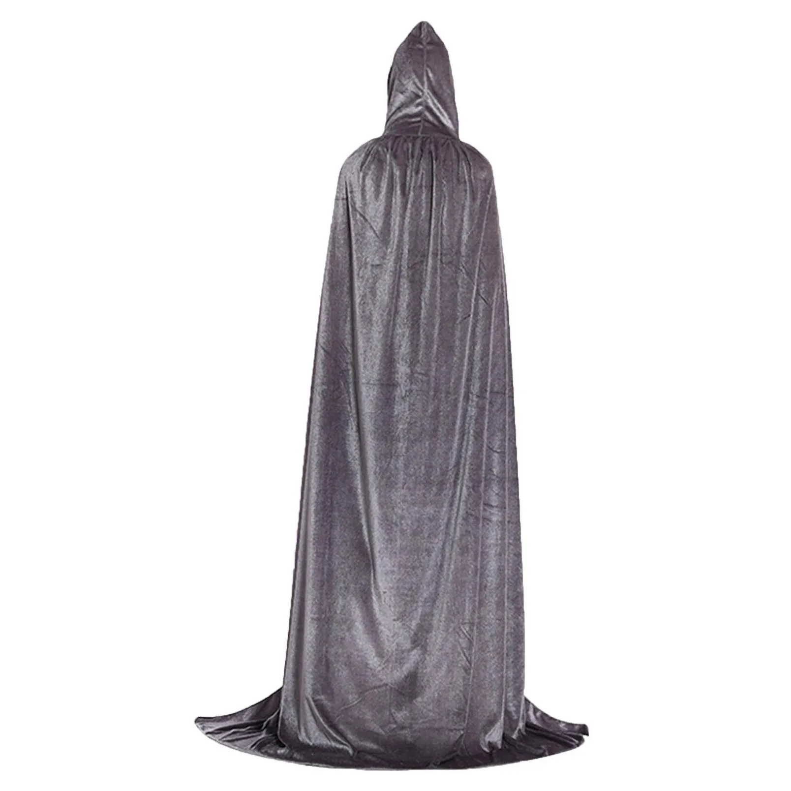 2022 halloween favor costume unisex hooded cloak long velvet cape for christmas cosplay costumes blue red white black gray purple